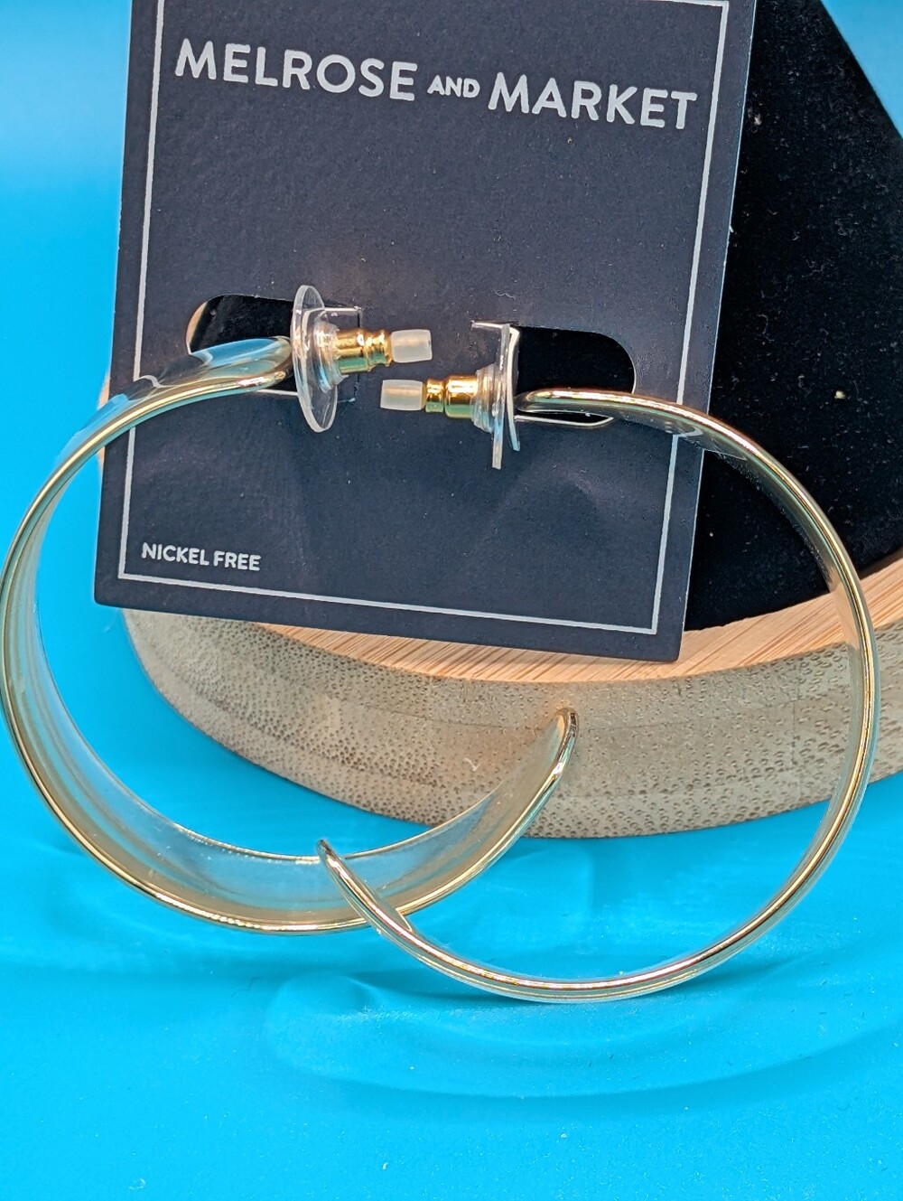 Melrose and Market Gold-Tone Large Hoop Earrings